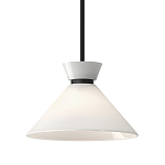 Подвесной светильник с белым стеклянным конусным плафоном Alora Mood варинант исполнения - 1 | Loft Concept в Кирове