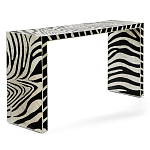 Консоль Дизайнерская Kenya Console ZEBRA Bone Inlay black варинант исполнения - 3 | Loft Concept в Кирове