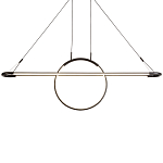 Светодиодная люстра Black LED Circle and Oval Lamp варинант исполнения - 1 | Loft Concept в Кирове