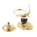 Икорница с декором "Стерлядка на ракушке" с гравировкой на подставке из натурального камня Обсидиан Decorative Cavair Dishes варинант исполнения - 2 | Loft Concept в Кирове