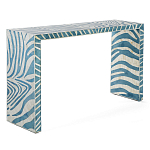 Консоль Дизайнерская Kenya Console ZEBRA Bone Inlay blue варинант исполнения - 4 | Loft Concept в Кирове