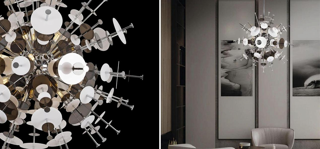 Люстра Dandelion Chrome диаметр 78 Люстра Dandelion Chrome диаметр 78 - Loft-Concept в Кирове