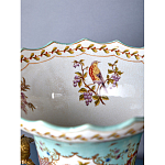 Ваза из голубого фарфора с рисунком птиц и цветов и декоративными элементами Blue Garden варинант исполнения - 8 | Loft Concept в Кирове