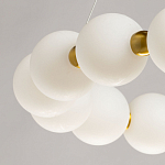Люстра круглая с матовыми белыми шарами PEARLS Suspension варинант исполнения - 10 | Loft Concept в Кирове