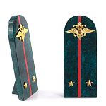 Сувенир Погон МВД из натурального камня змеевик Souvenir Epaulets варинант исполнения - 2 | Loft Concept в Кирове