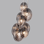 Люстра подвесная с 8-ю круглыми плафонами из рельефного стекла Disc Light варинант исполнения - 3 | Loft Concept в Кирове