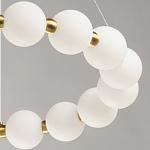 Люстра круглая с матовыми белыми шарами PEARLS Suspension варинант исполнения - 9 | Loft Concept в Кирове