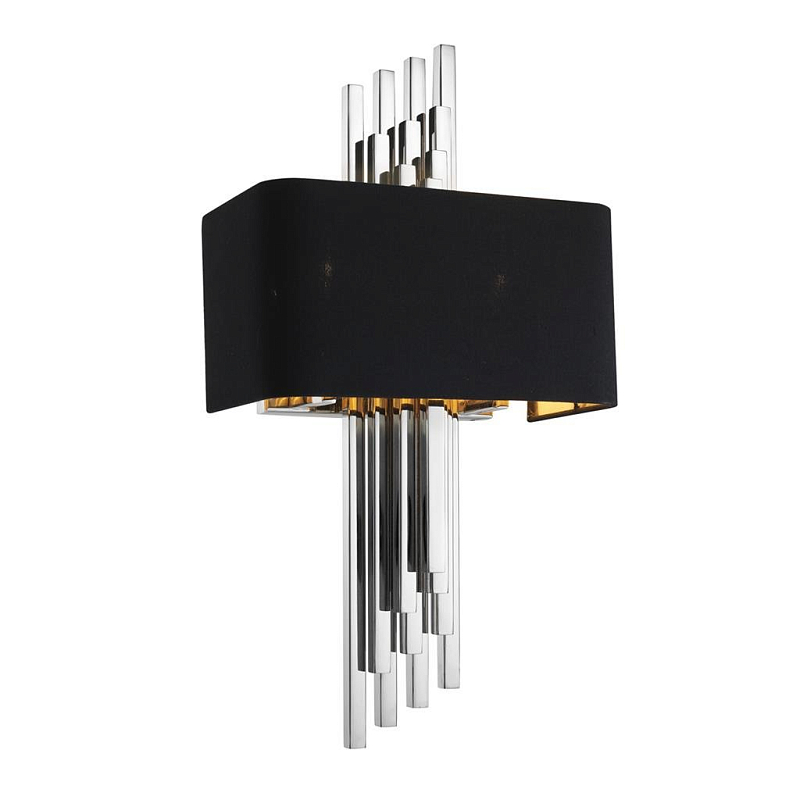 Бра Eichholtz Wall Lamp Caruso Nickel Никель Черный Бра Eichholtz Wall Lamp Caruso Nickel Никель Черный в Кирове | Loft Concept
