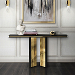 Консоль чёрная с позолоченной центральной частью Beyond Console варинант исполнения - 4 | Loft Concept в Кирове