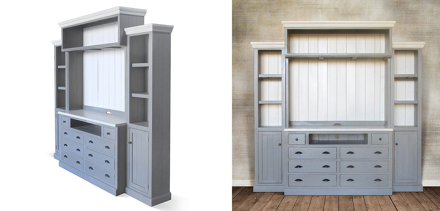 Шкаф-стеллаж Sandro Provence HARMONIE Weathered Grey Шкаф-стеллаж Sandro Provence HARMONIE Weathered Grey - Loft-Concept в Кирове