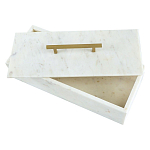 Шкатулка из белого мрамора Save Time варинант исполнения - 3 | Loft Concept в Кирове
