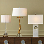 Настольная лампа с прозрачным корпусом и фактурным абажуром Charm and Luxury варинант исполнения - 3 | Loft Concept в Кирове