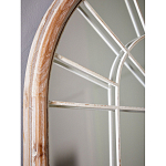 Зеркало-окно настенное в венецианском стиле с деревянной рамой бежевого цвета Venetian Smooth варинант исполнения - 7 | Loft Concept в Кирове