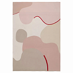 Плед из хлопка бежевого цвета с абстрактным принтом Elysian Flow Peach варинант исполнения - 1 | Loft Concept в Кирове