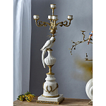 Подсвечник белый Попугай из фарфора с бронзовыми элементами Eden Garden варинант исполнения - 4 | Loft Concept в Кирове