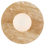 Бра в виде диска с плафоном из матового белого стекла Marble Glow варинант исполнения - 3 | Loft Concept в Кирове