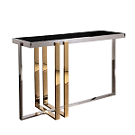 Консоль в современном стиле с черной стекляной столешницей Console with Black Glass варинант исполнения - 1 | Loft Concept в Кирове