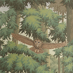 Обои ручная роспись Redwoods Sequoia colourway on Aurore scenic paper варинант исполнения - 2 | Loft Concept в Кирове