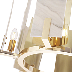 Люстра подвесная круглая с мраморными прямоугольными вставками и золотым основанием Диаметр 55 см Marble square Chandelier варинант исполнения - 3 | Loft Concept в Кирове