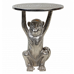 Столик с подстольем в виде обезьянки Bombay Nickel варинант исполнения - 2 | Loft Concept в Кирове