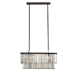 Люстра линейная прямоугольная с подвесками из натурального перламутра Nacre варинант исполнения - 1 | Loft Concept в Кирове