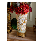 Ваза из фарфора на бронзовом основании Turquoise Blooming Garden варинант исполнения - 9 | Loft Concept в Кирове