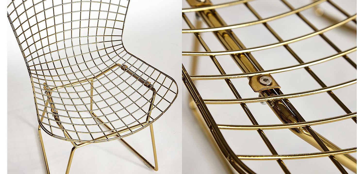 Стул Bertoia Side Chair gold - Loft-Concept в Кирове