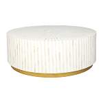 Стол журнальный Белый RADIAL BONE INLAY COFFEE TABLE NATURAL варинант исполнения - 1 | Loft Concept в Кирове