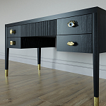 Письменный стол с 4-мя ящиками Elsa Dreams Black  варинант исполнения - 2 | Loft Concept в Кирове