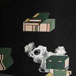 Обои ручная роспись The Art of Learning and Steps for the Flowers by Teo Yang Original colourway on Pitch dyed silk варинант исполнения - 3 | Loft Concept в Кирове