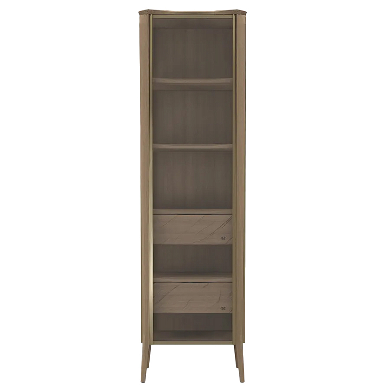 Витрина правая из массива дуба с 5-ю полками и 2-мя ящиками Tasteful Furniture Венге Седой Орех Капучино Витрина правая из массива дуба с 5-ю полками и 2-мя ящиками Tasteful Furniture Венге Седой Орех Капучино в Кирове | Loft Concept