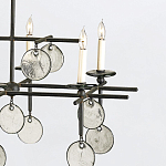 Люстра подвесная с 8-ю лампами и стеклянными круглыми подвесками Currey & Company варинант исполнения - 5 | Loft Concept в Кирове