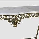 Консоль из бронзы с мраморной прямоугольной столешницей Bronze Console варинант исполнения - 2 | Loft Concept в Кирове