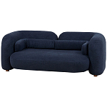 Дизайнерский двухместный диван с мягкими спинкой и подлокотниками синий Madelaine Sofa Blue варинант исполнения - 3 | Loft Concept в Кирове