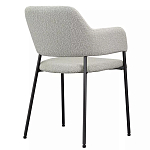 Стул мягкий с подлокотниками Chair Gray Upholstery Boucle варинант исполнения - 3 | Loft Concept в Кирове