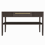 Дизайнерская Консоль с полкой и ящиком Primo Темный орех варинант исполнения - 8 | Loft Concept в Кирове