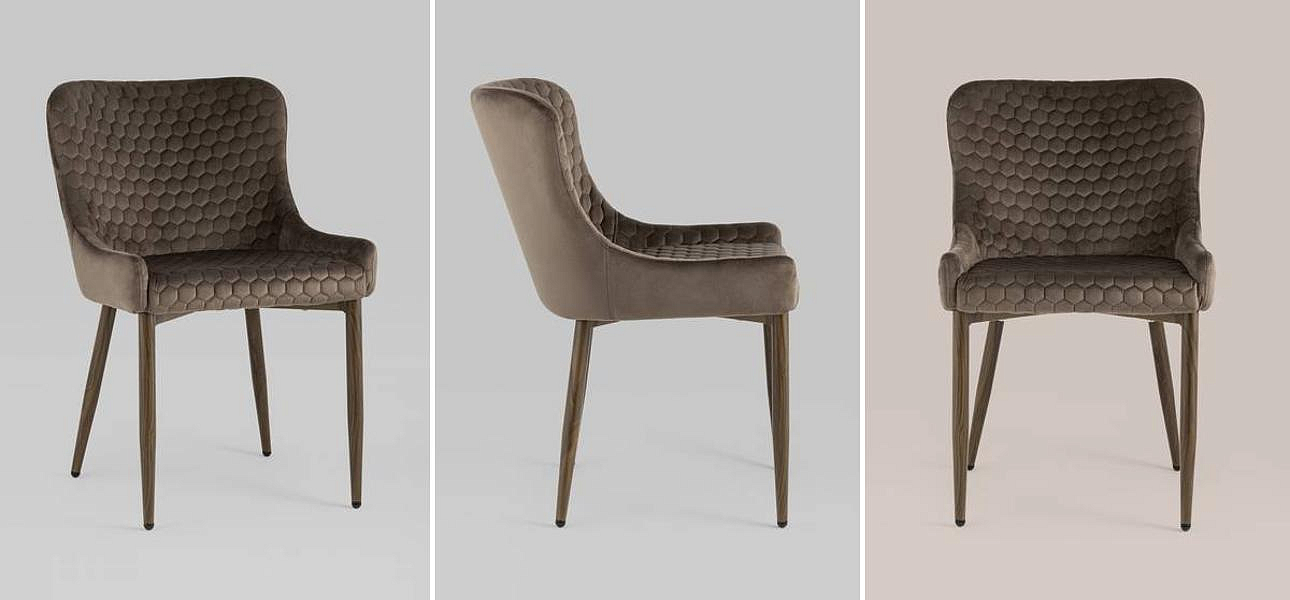 Стул Stitch Honey Chair Коричневый Велюр Стул Stitch Honey Chair Коричневый Велюр - Loft-Concept в Кирове