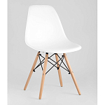 Пластиковый стул на ножках из массива бука Eames White  варинант исполнения - 1 | Loft Concept в Кирове