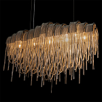 Люстра подвесная с металлическими цепочками и изогнутыми металлическими дугами 72 см Atlantis Chain варинант исполнения - 8 | Loft Concept в Кирове