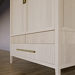 Шкаф платяной Primo с выдвижными ящиками шпон Черный дуб варинант исполнения - 5 | Loft Concept в Кирове