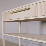 Дизайнерская Консоль с полкой и ящиком Primo Светлый дуб варинант исполнения - 3 | Loft Concept в Кирове
