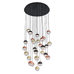 Люстра каскадная с черным круглым основанием 27 подвесов Celestial Waltz варинант исполнения - 1 | Loft Concept в Кирове