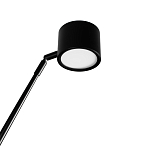 Торшер с изогнутой черной металлической стойкой и цилиндрическим плафоном Davide Groppi варинант исполнения - 10 | Loft Concept в Кирове