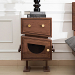 Тумбочка прикроватная с ящиком и дверцей Робот Robot Desk варинант исполнения - 1 | Loft Concept в Кирове