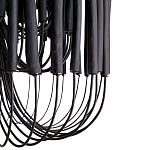 Люстра черная с несколькими ярусами деревянных палочек Bright Wooden Chandelier варинант исполнения - 6 | Loft Concept в Кирове