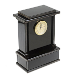 Часы настольные черные из натурального камня Обсидиан Stone Clock варинант исполнения - 2 | Loft Concept в Кирове