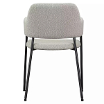 Стул мягкий с подлокотниками Chair Gray Upholstery Boucle варинант исполнения - 4 | Loft Concept в Кирове