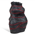 Ваза с красным кожаным жгутом "Красной нитью" варинант исполнения - 1 | Loft Concept в Кирове