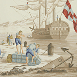 Обои ручная роспись Views of Italy Azure on Sepia варинант исполнения - 1 | Loft Concept в Кирове