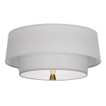 Потолочный светильник круглый серый с тканевым абажуром Ground Gray варинант исполнения - 1 | Loft Concept в Кирове